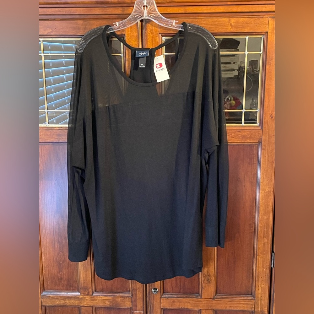 Buckle long sleeve knit tunic